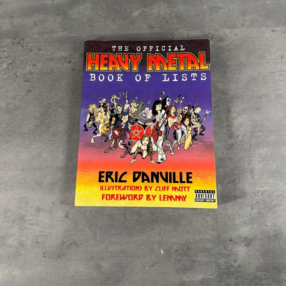 Backbeat Books The Official Heavy Metal Book of Lists Eric Danville Lemmy EUC